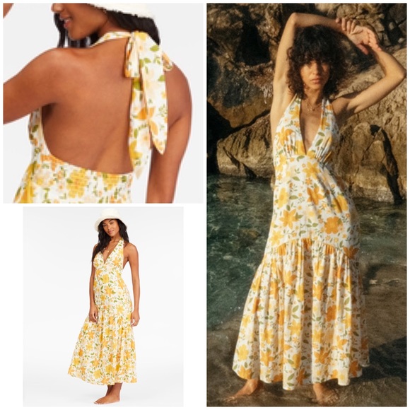 Billabong Dresses & Skirts - Billabong Feelin’ Retro Halter Maxi Dress
